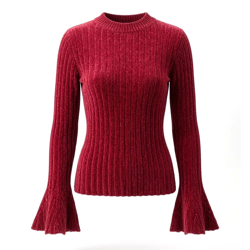 Venus Size S Red Y2K WhimsiGoth Fairy Grunge Jewel Tone Romantic Sweater
